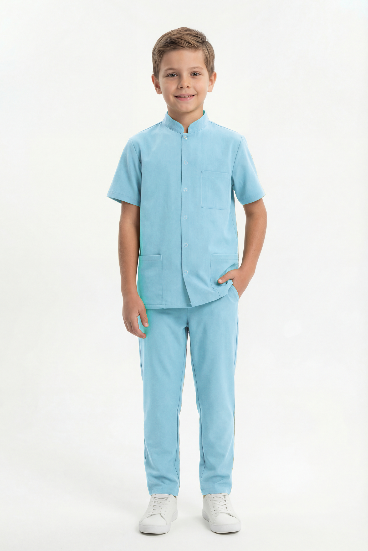 Costum medical Signature Snap Băieți - Baby Blue