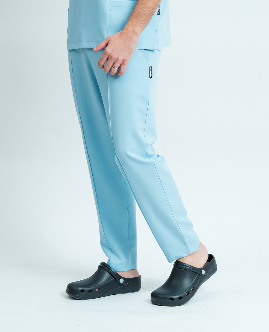Pantaloni medicali Signature Tailored Barbat - Baby Blue