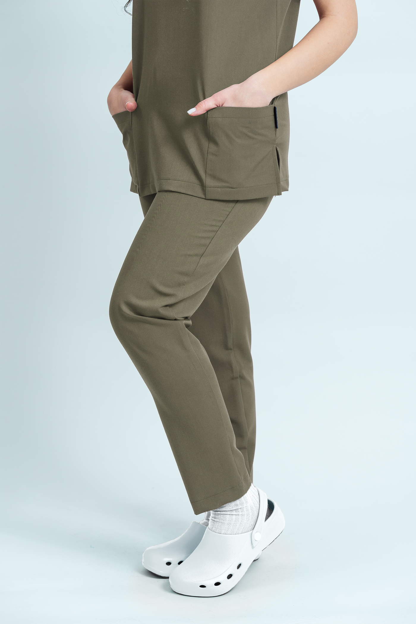 Costum medical Signature Minimal Dama - Beige Green