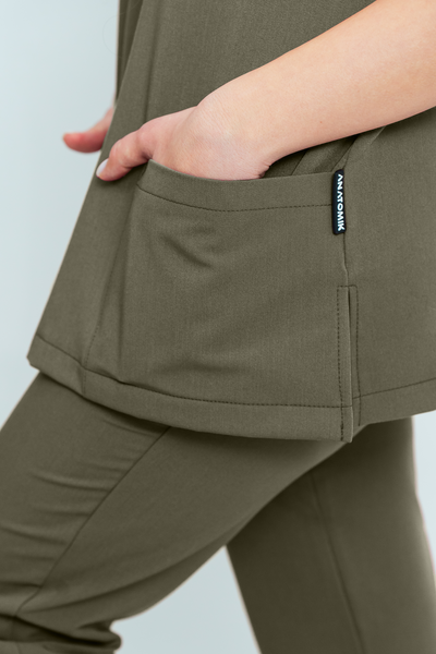 Costum medical Signature Utility Damă - Beige Green