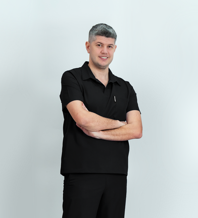Bluză medicală Signature Polo Barbat - Black
