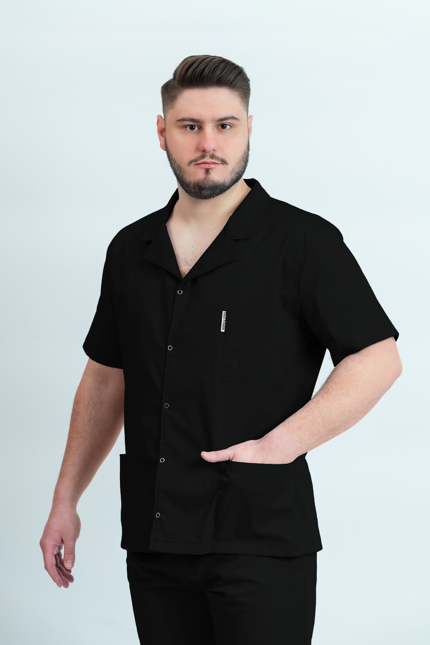 Bluză medicală Core Rever Barbat - Black