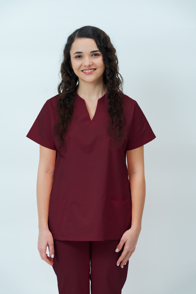 Costum medical Core Minimal Dama - Burgundy