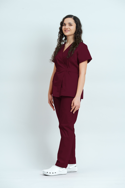 Costum medical Core Wrap Dama - Burgundy
