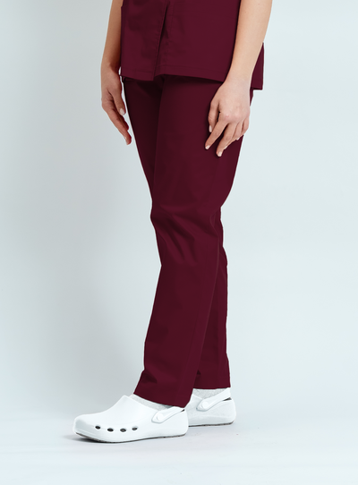 Pantaloni medicali Core Minimal Dama - Burgundy