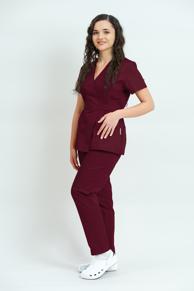 Costum medical Core Wrap Dama - Burgundy