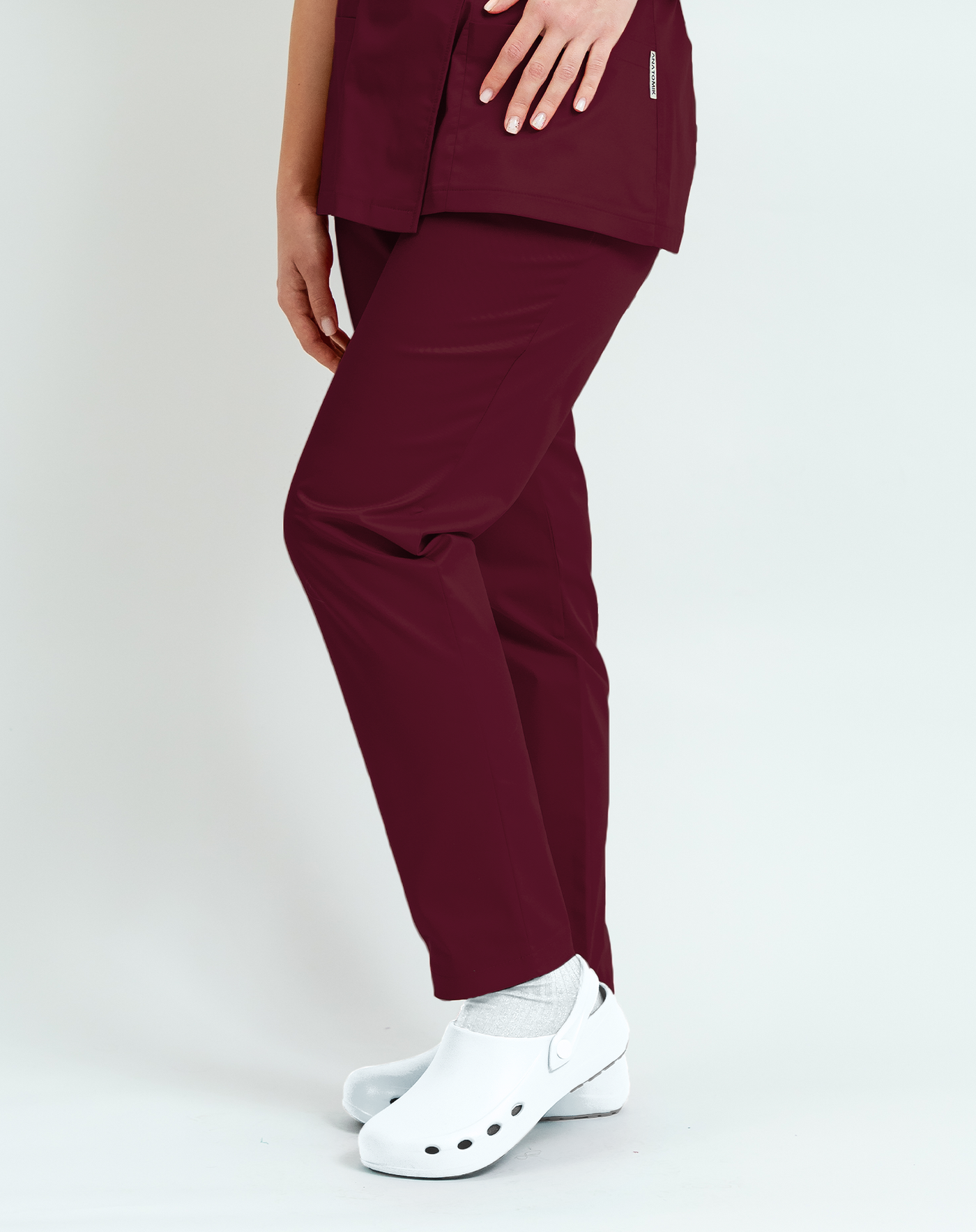 Pantaloni medicali Core Minimal Dama - Burgundy
