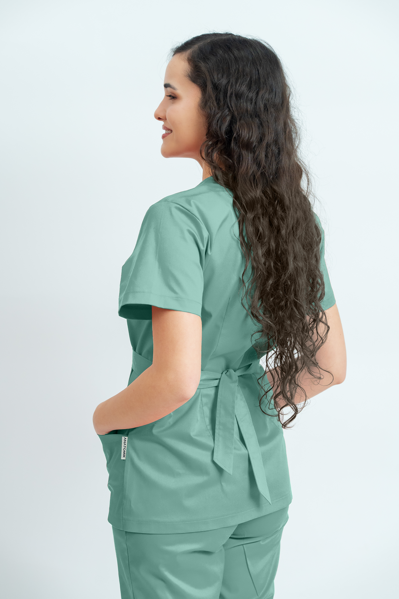 Bluză medicală Core Wrap Dama - Caribe