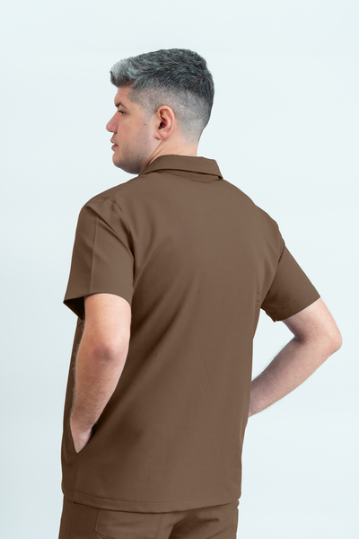 Bluză medicală Signature Polo Barbat - Cocoa