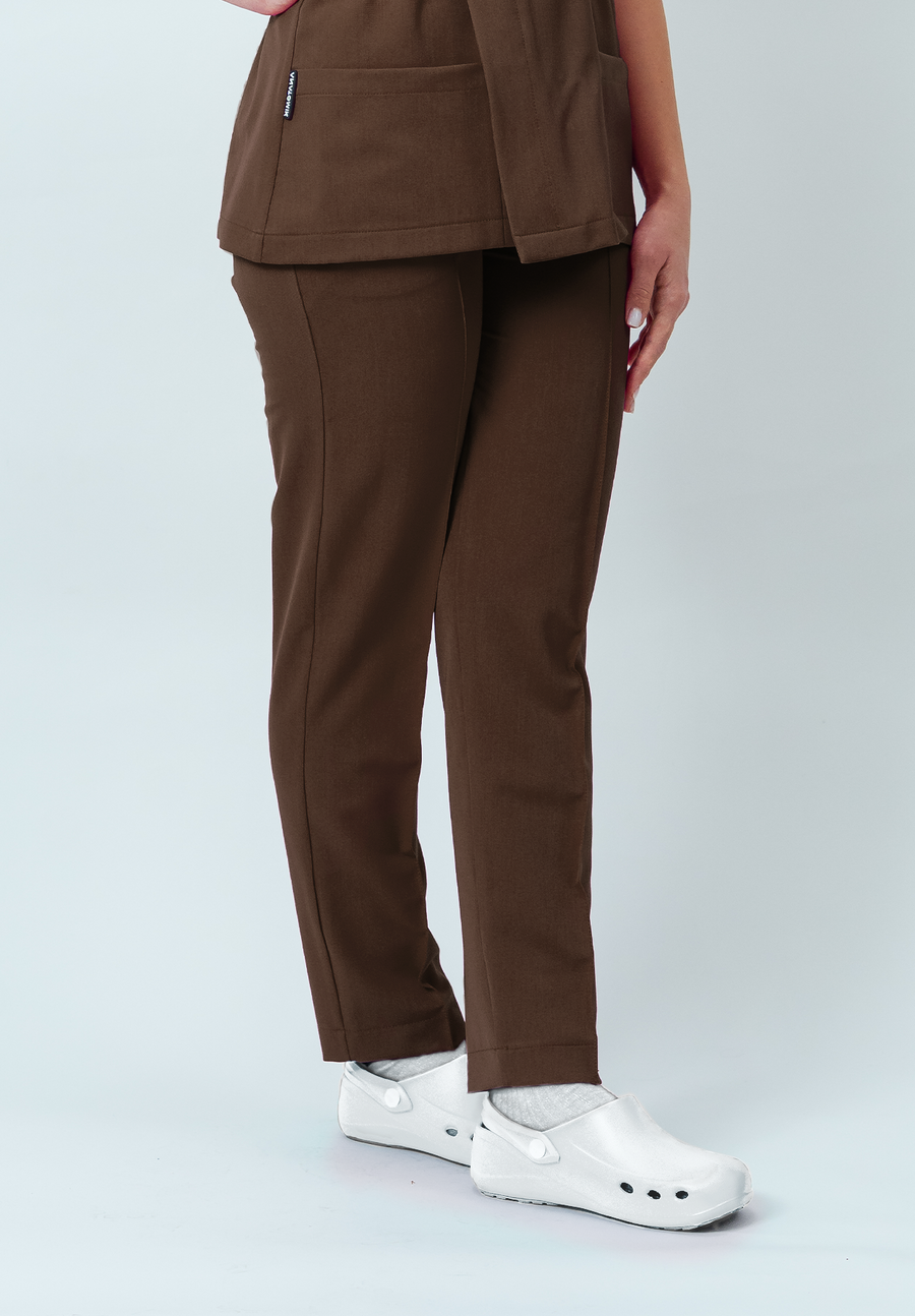 Pantaloni medicali Signature Tailored Dama - Cocoa