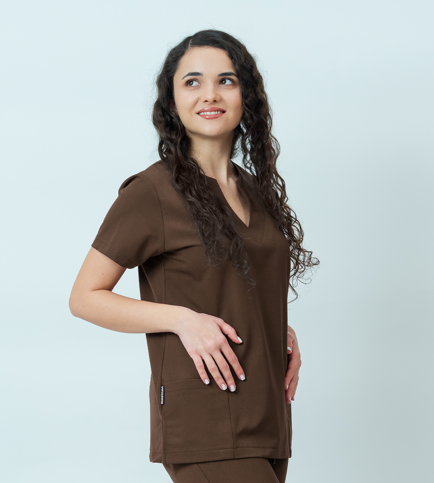 Bluză medicală Signature Minimal Dama - Cocoa