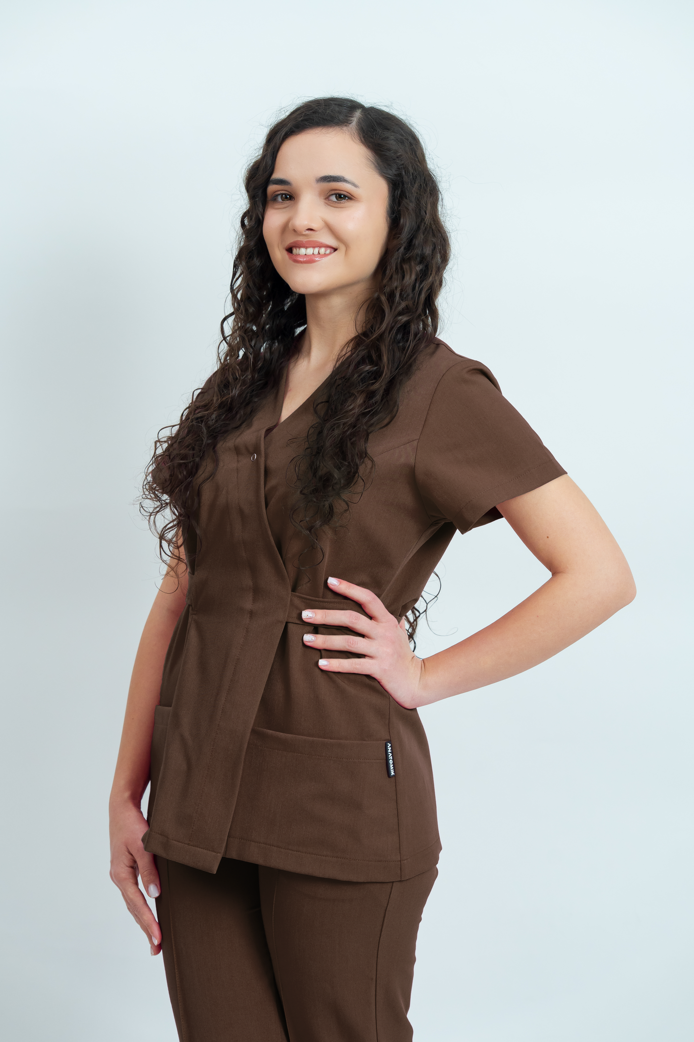 Costum medical Signature Wrap Dama - Cocoa