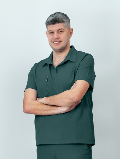 Bluză medicală Signature Polo Barbat - Dark Pine