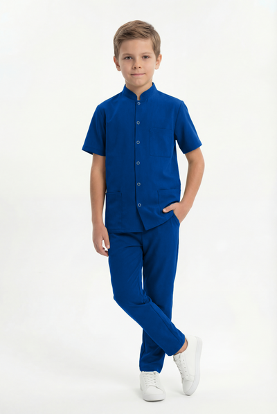 Costum medical Signature Snap Băieți - Dark Royal