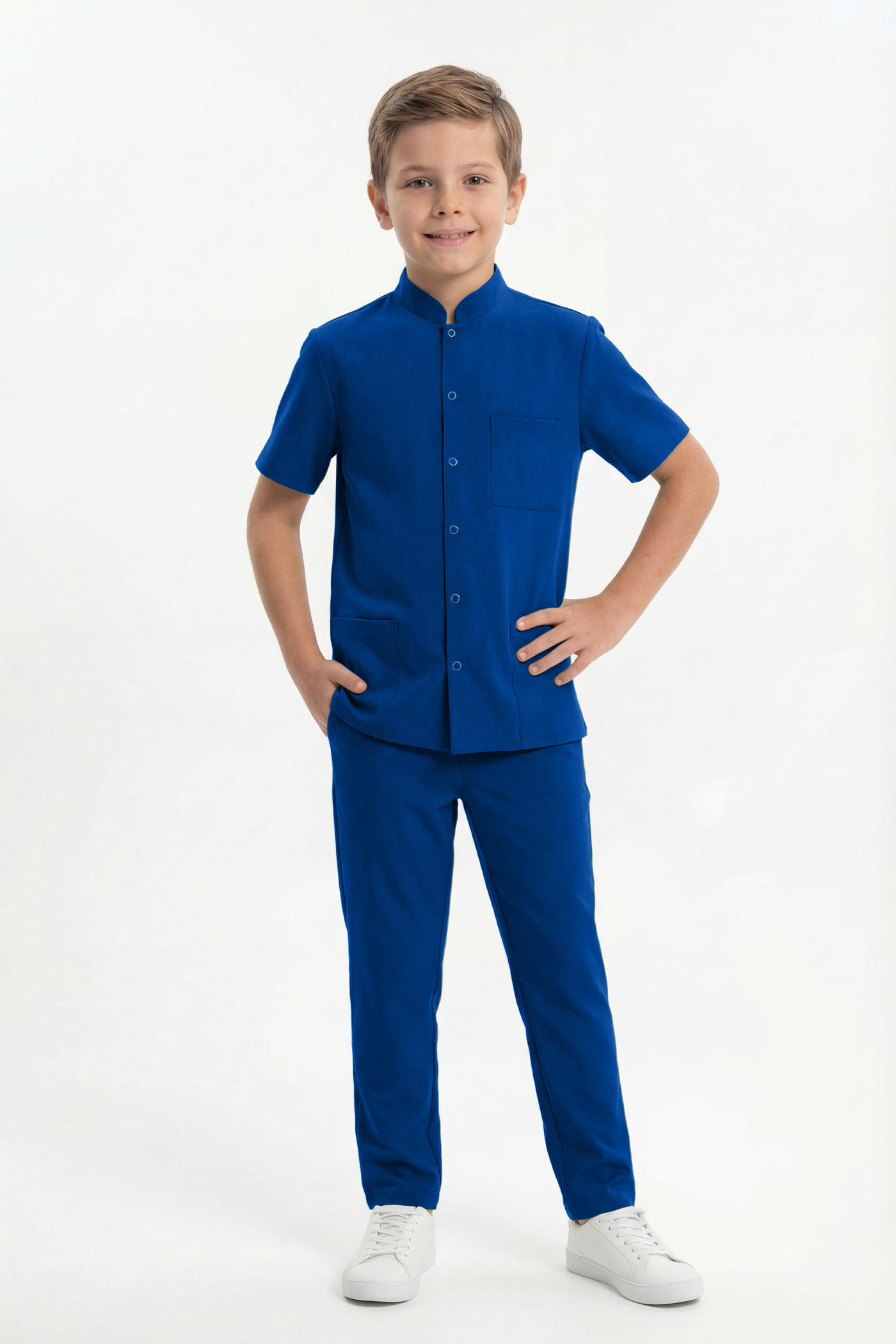 Costum medical Signature Snap Băieți - Dark Royal