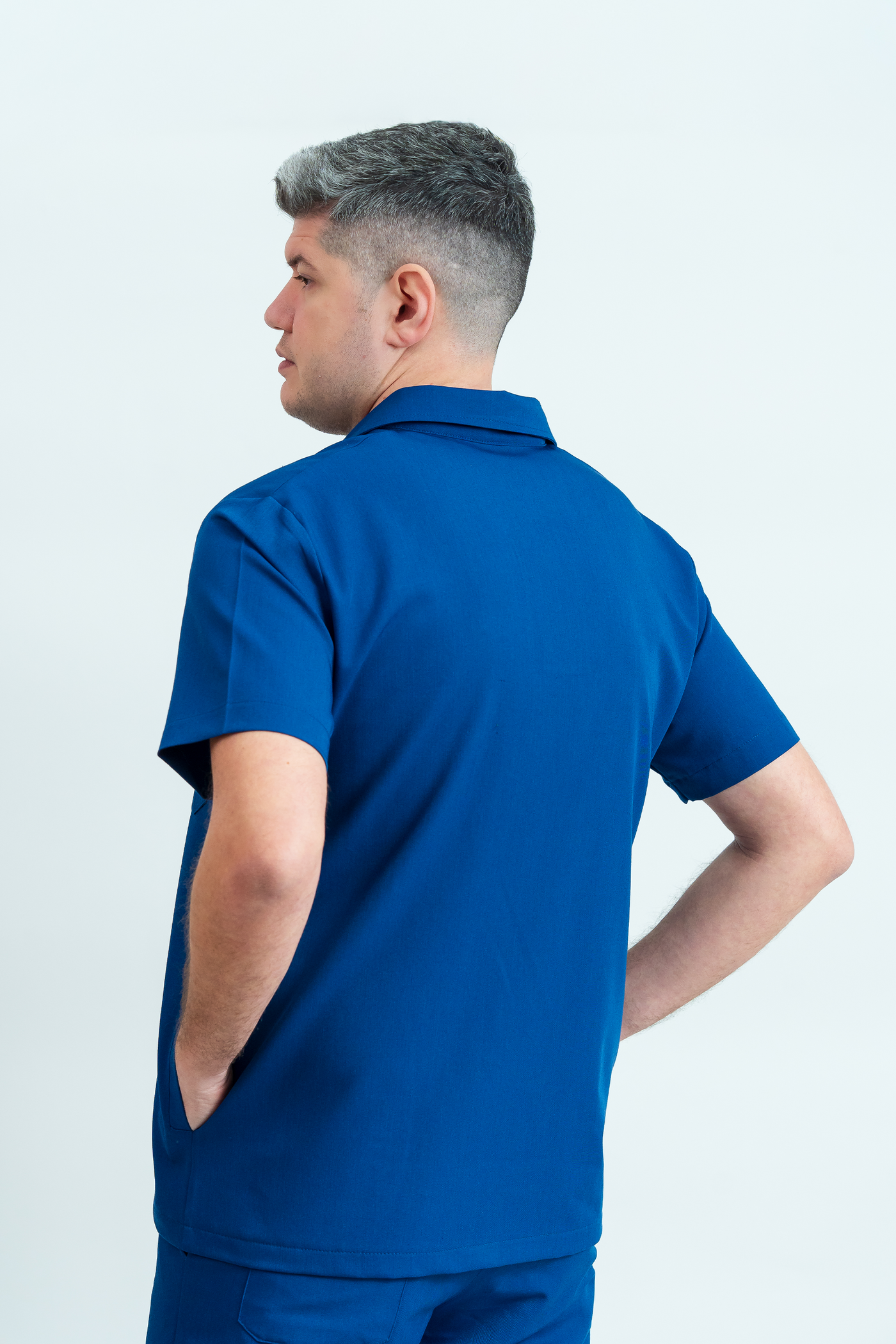 Costum medical Signature Polo Barbat - Dark Royal