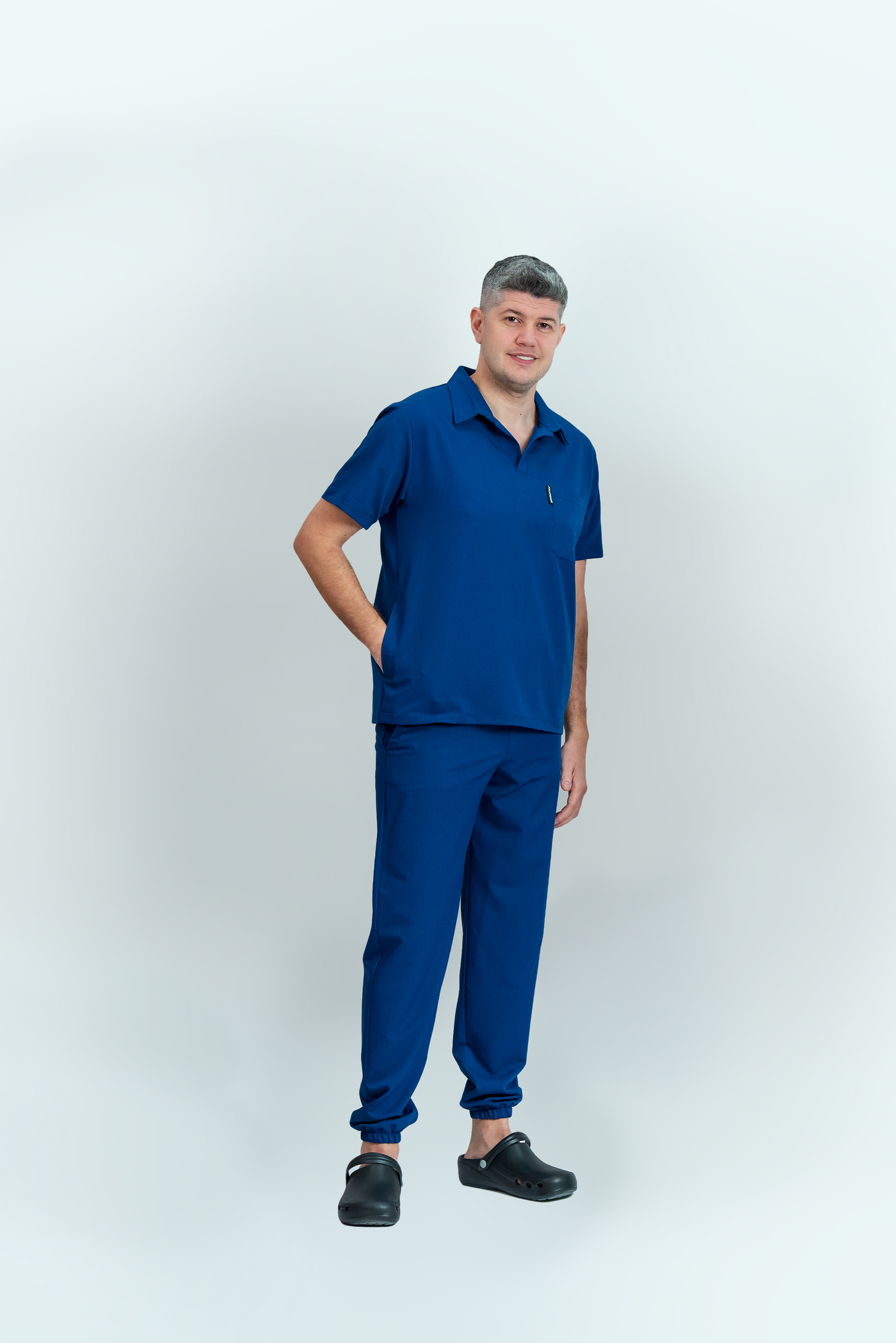 Costum medical Signature Polo Barbat - Dark Royal