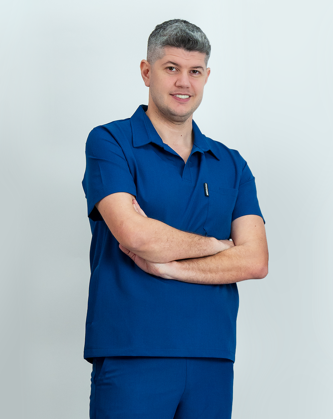 Bluză medicală Signature Polo Barbat - Dark Royal