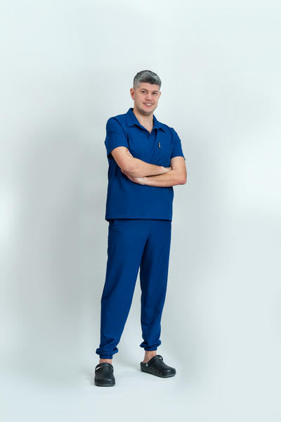 Costum medical Signature Polo Barbat - Dark Royal