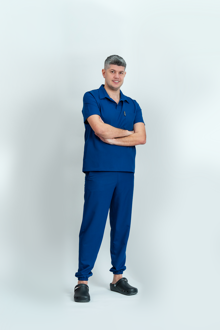 Costum medical Signature Polo Barbat - Dark Royal