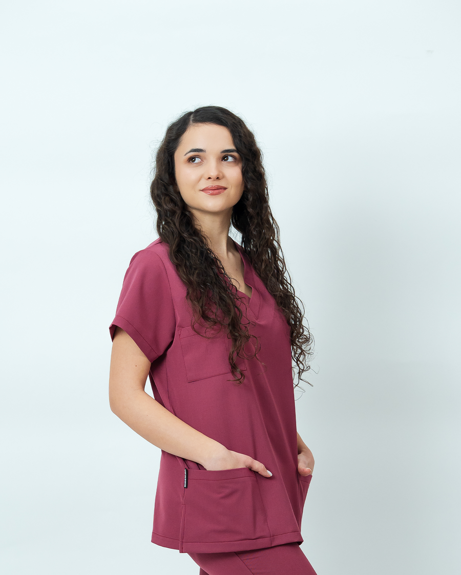 Bluză medicală Signature Utility Dama - Dusty Rose