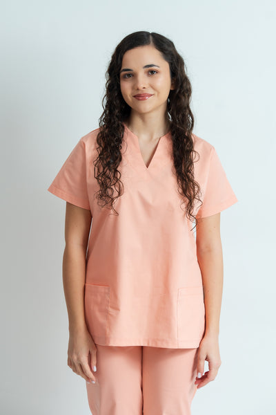 Costum medical Core Minimal Dama - Salmon