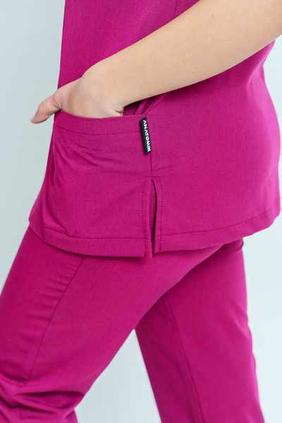 Costum medical Signature Minimal Dama - Fuchsia