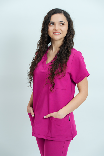Costum medical Signature Utility Damă - Fuchsia