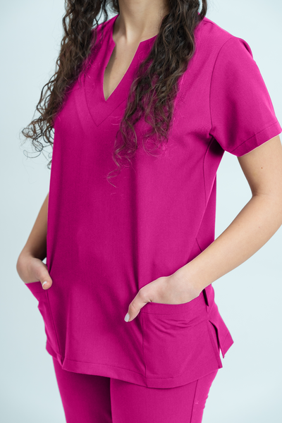 Costum medical Signature Minimal Dama - Fuchsia
