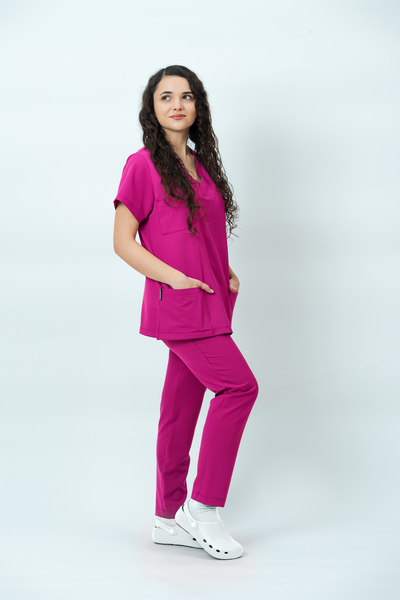 Costum medical Signature Utility Damă - Fuchsia