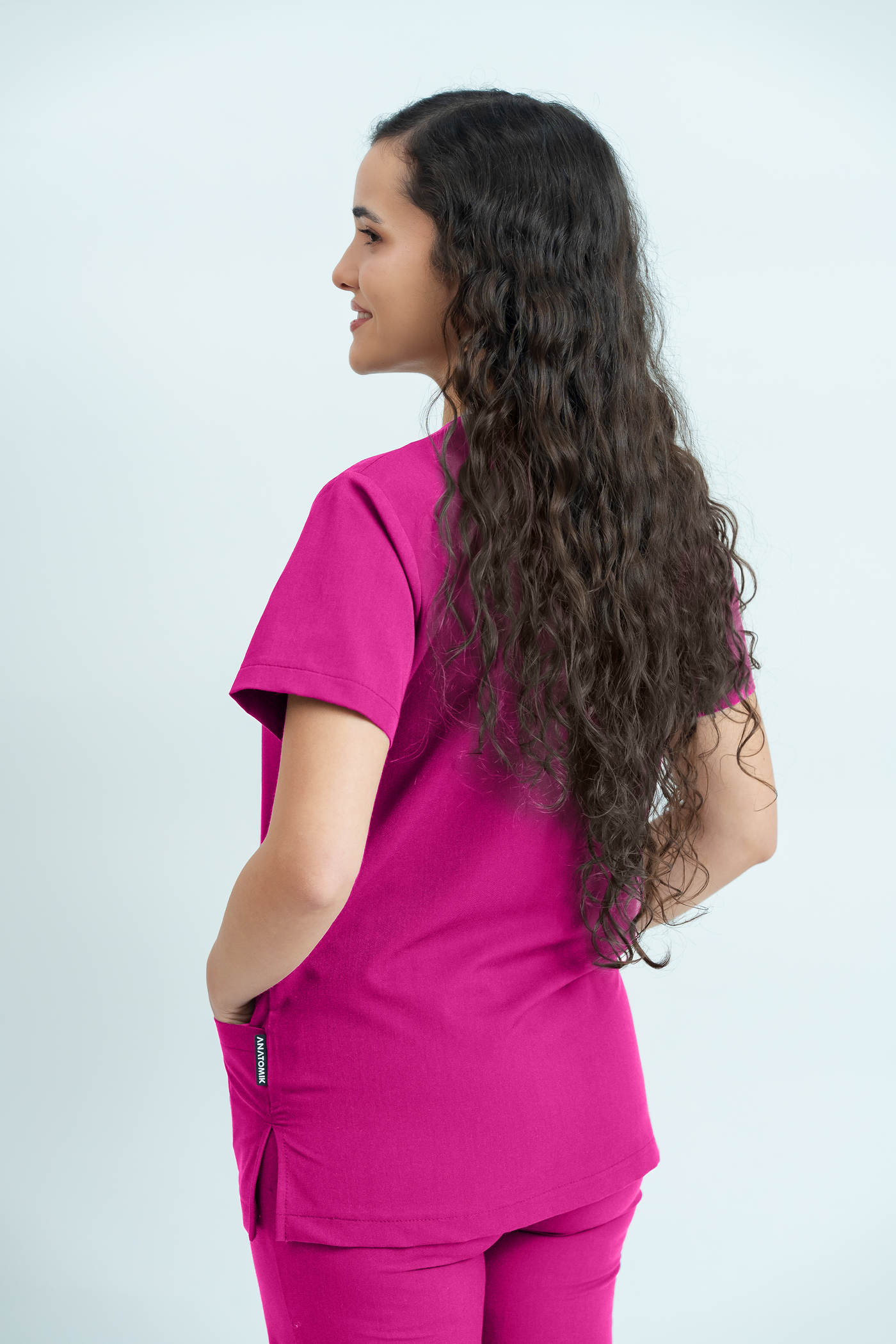 Costum medical Signature Minimal Dama - Fuchsia