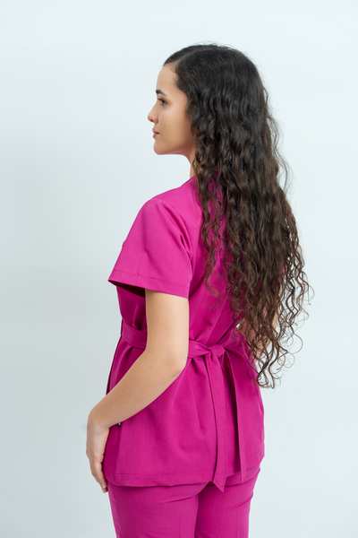 Costum medical Signature Wrap Dama - Fuchsia