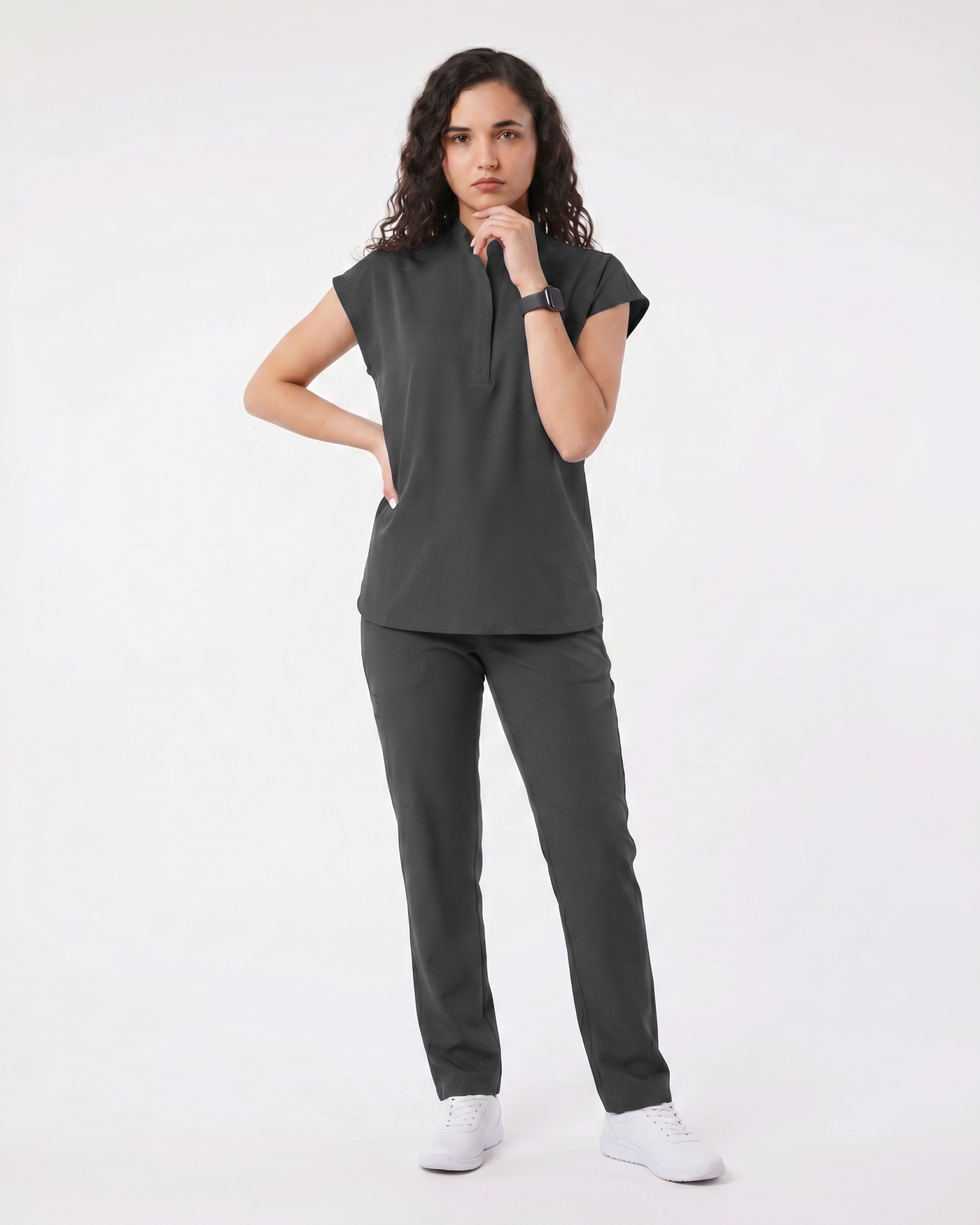 Costum medical Summer Flow Dama - Dark Grey