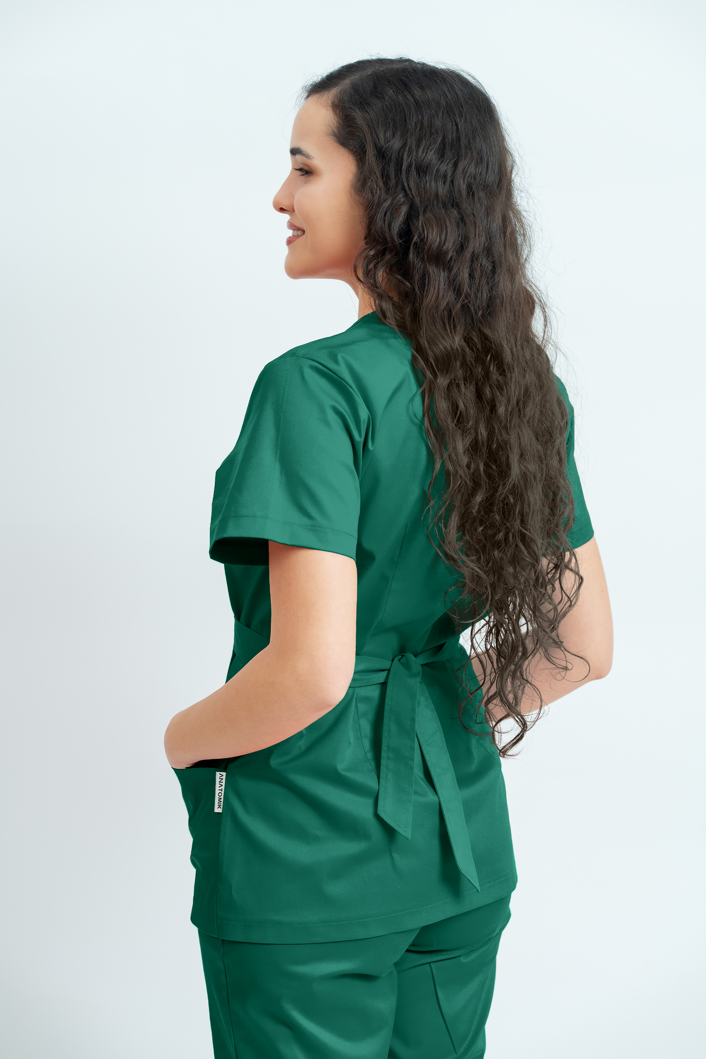 Bluză medicală Core Wrap Dama - Hospital Green
