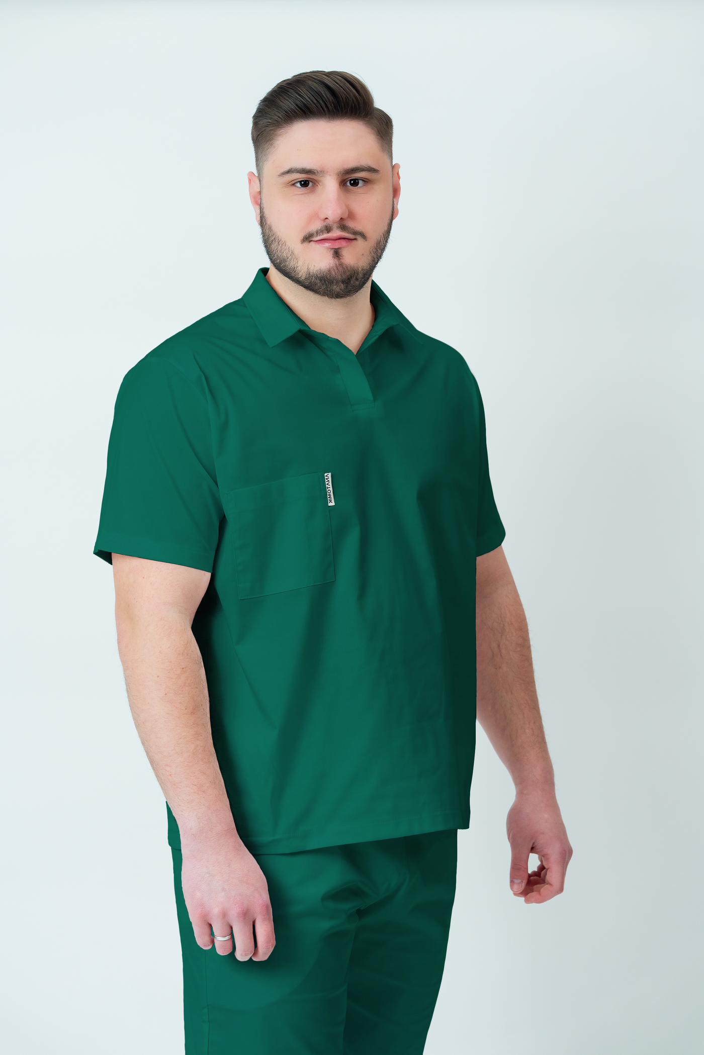 Bluză medicală Core Polo Barbat - Hospital Green