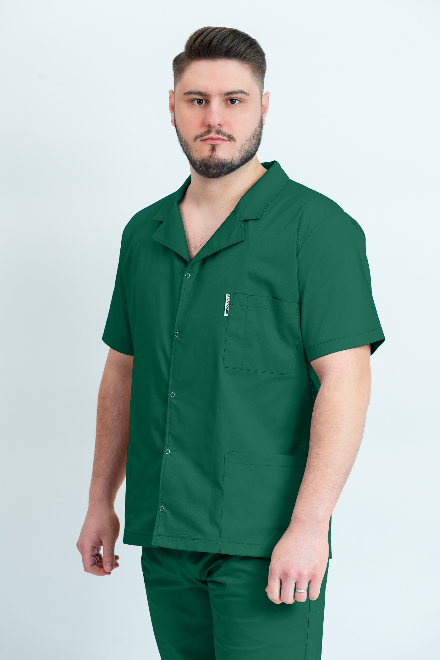 Bluză medicală Core Rever Barbat - Hospital Green