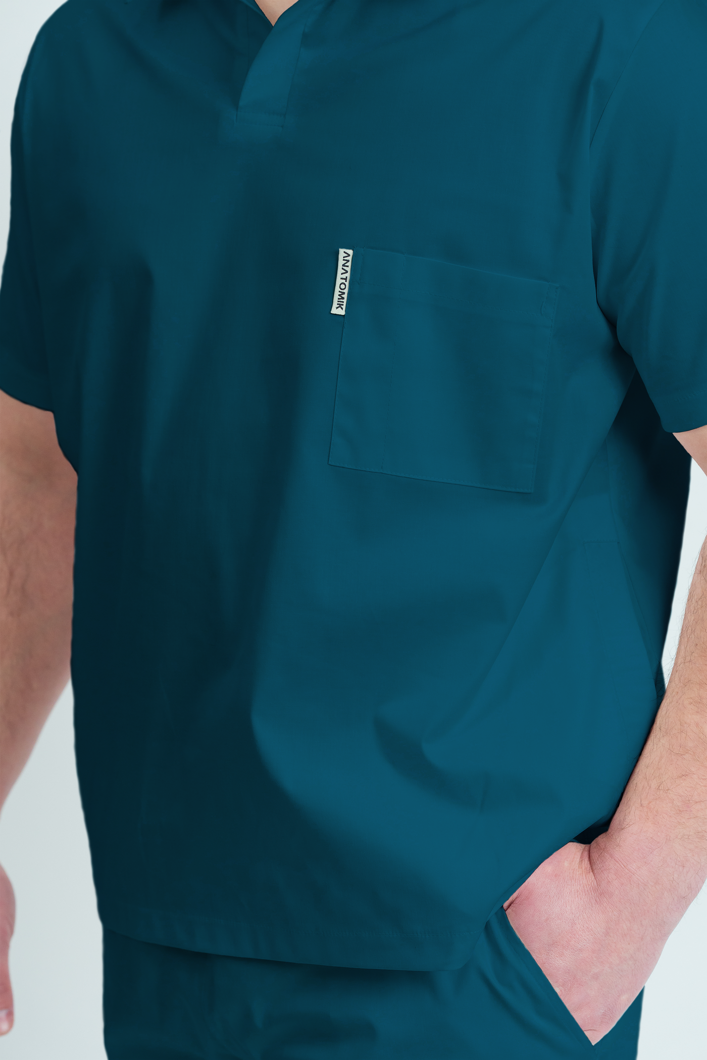 Bluză medicală Core Polo Barbat - Ocean Green