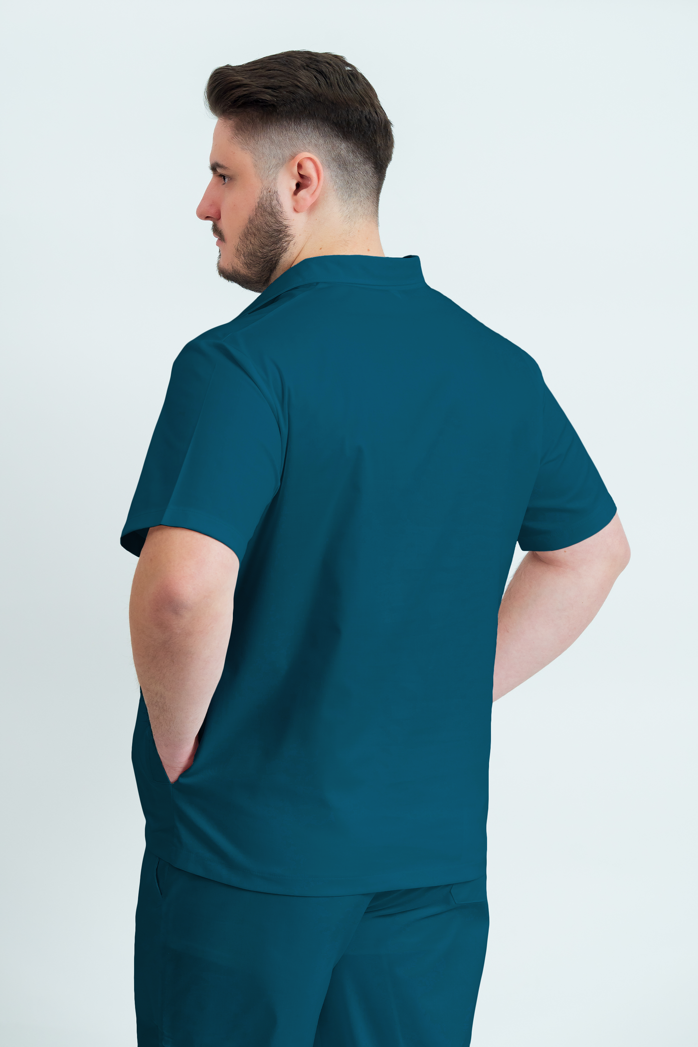 Bluză medicală Core Polo Barbat - Ocean Green