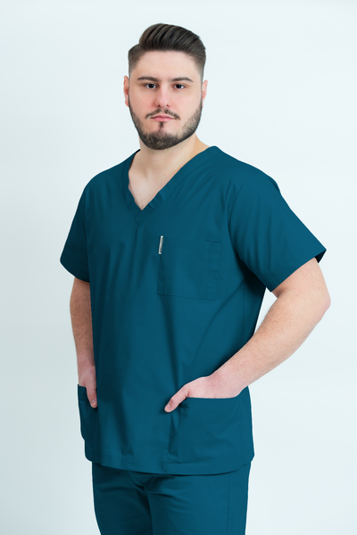 Bluză medicală Core Utility Barbat - Ocean Green