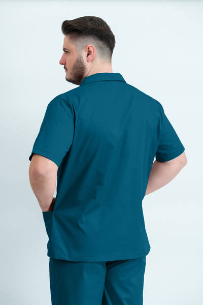 Bluză medicală Core Rever Barbat - Ocean Green