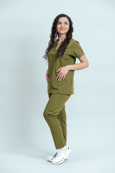 Costum medical Signature Minimal Dama - Olive