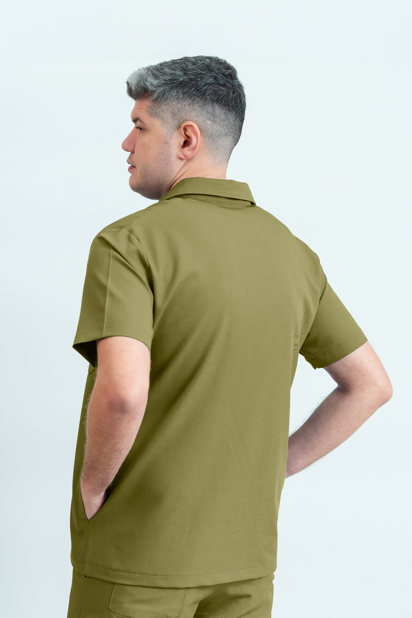 Costum medical Signature Polo Barbat - Olive