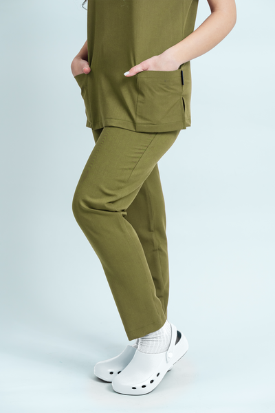 Costum medical Signature Minimal Dama - Olive