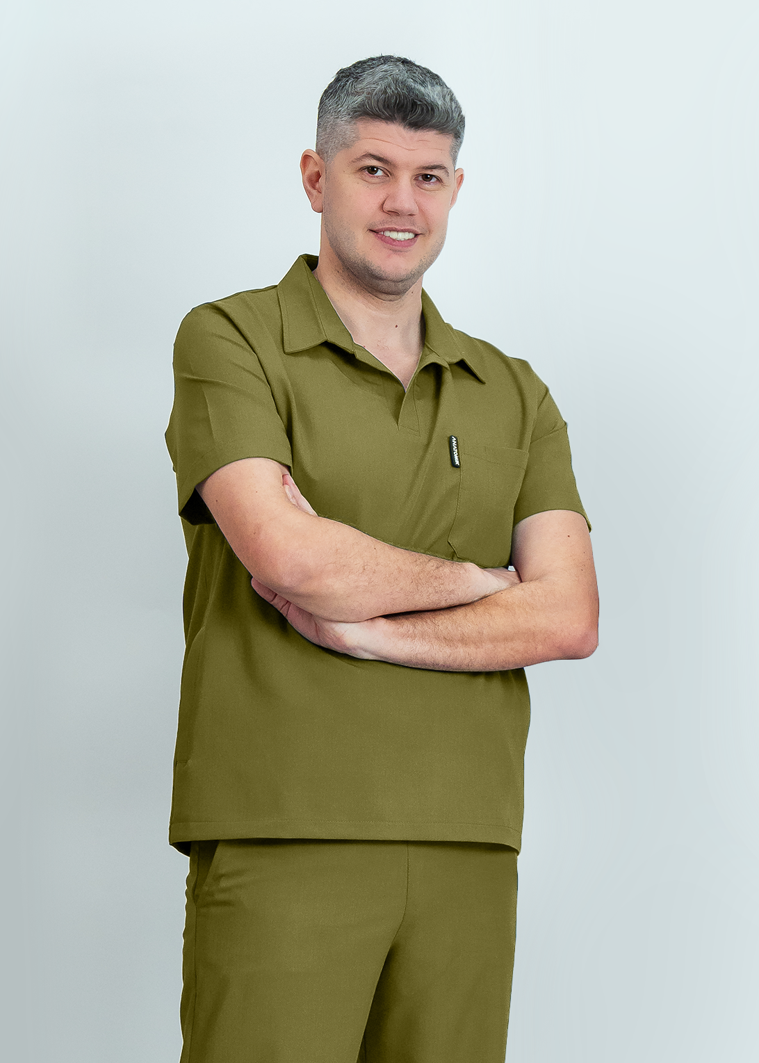 Bluză medicală Signature Polo Barbat - Olive
