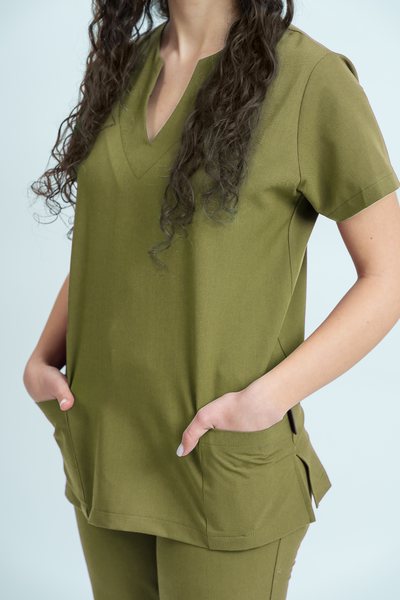 Costum medical Signature Minimal Dama - Olive