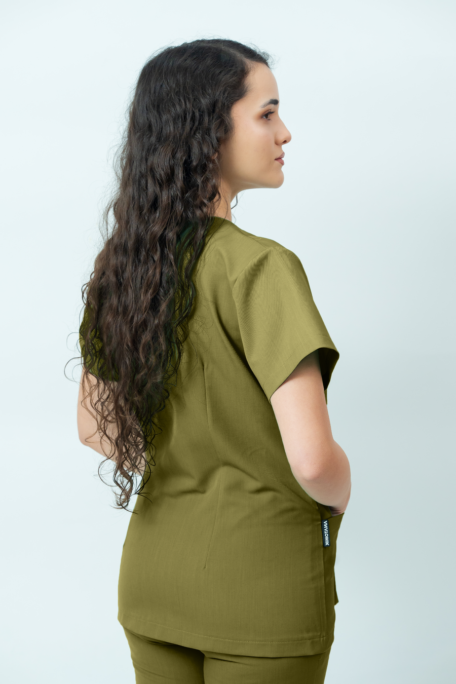 Bluză medicală Signature Snap Dama - Olive