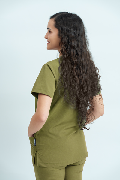 Costum medical Signature Minimal Dama - Olive