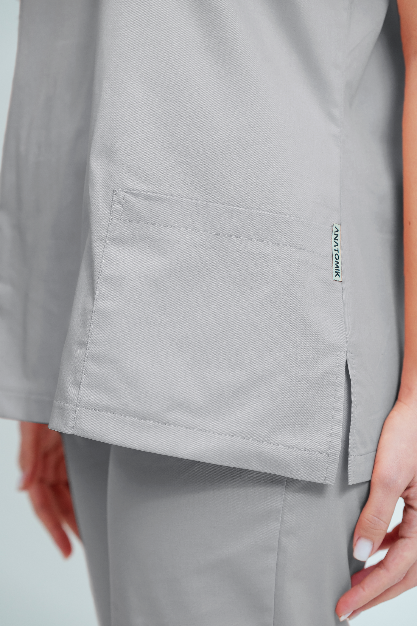 Bluză medicală Core Minimal Dama - Pale Grey