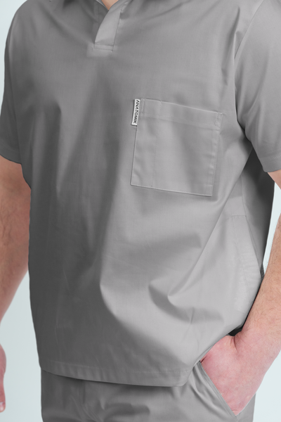 Bluză medicală Core Polo Barbat - Pale Grey