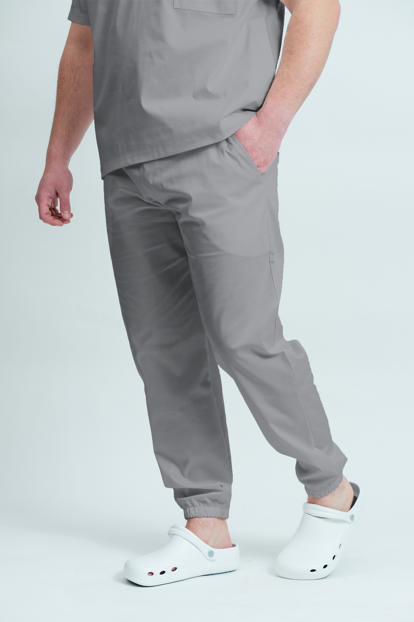 Costum medical Core Polo Barbat - Pale Grey